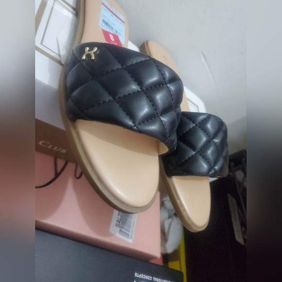 Charter Club Saffiee Quilted Sandals, - Picture 4 of 5